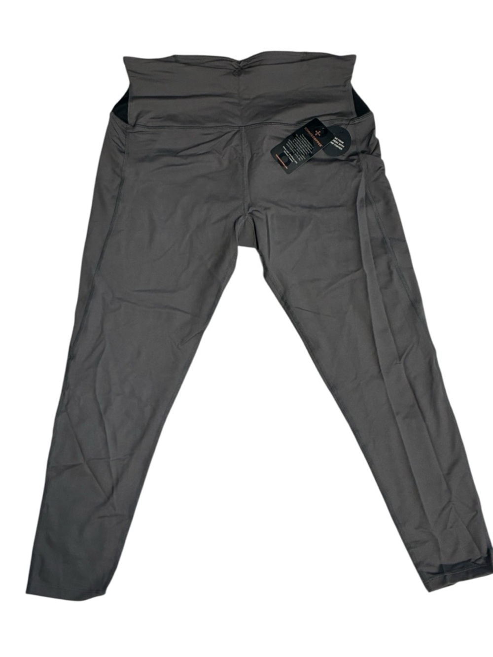 Tommy Copper High-Waist Lower Back Support Leggings - Charcoal Gray